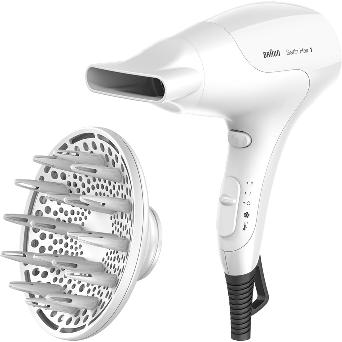 275229 - BRAUN Tharëse flokësh HD 385 Satin Hair 3 Power Perfection me difuzor