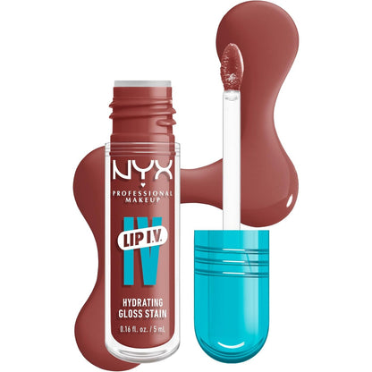 272204 - NYX PROFESSIONAL MAKEUP - Shkëlqyes buzësh hidratues, Ngjyrosje dhe shkëlqim i lëngshëm, 12 orë hidratim, Nuanca: Hydra-Honey