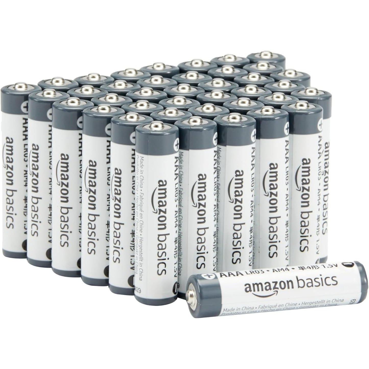 267257 - AMAZON BASICS Bateri alkaline AAA, 1.5V, afat ruajtjeje 5-vjeçar, 40 copë