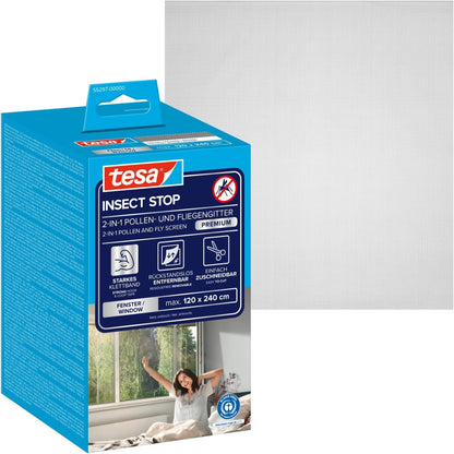 313526 - TESA INSECT STOP 2-në-1 Skicë kundër polenit dhe mizave Premium - 120 cm x 240 cm