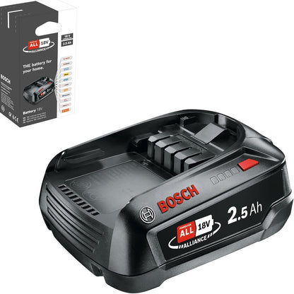 316331 - BOSCH Bateri zëvendësuese PBA 18V 2.5Ah WB, kapacitet i lartë për kohë më të gjatë funksionimi; i pajtueshëm me të gjitha pajisjet 18V Power for All