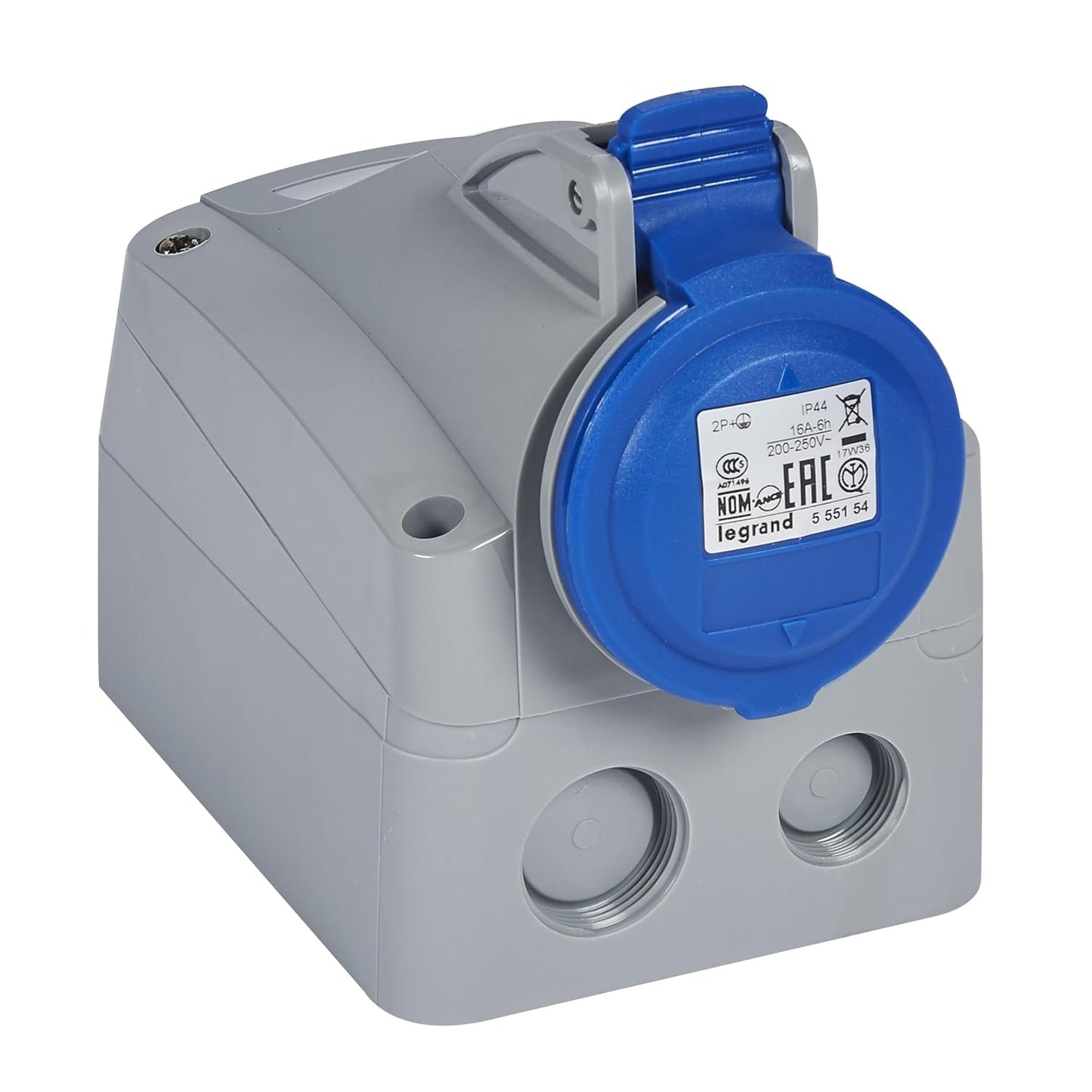322670 - LEGRAND 555154 Prizë e fiksuar sipërfaqësore P17 IP44 16A, 200V~ deri në 250V~, 2P+E