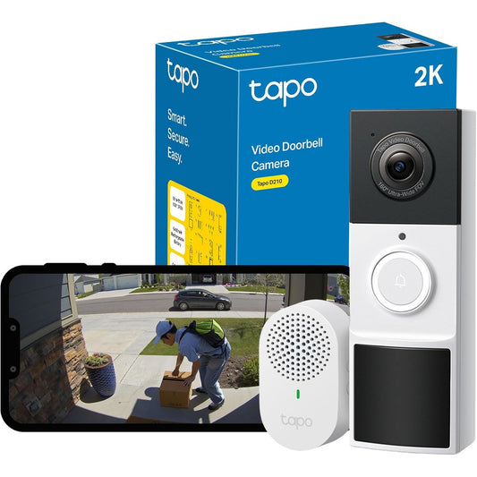 295509 - TAPO D210 Kamerë zile dere pa tel, 2K 3MP, Zbulim i inteligjencës artificiale, IP65, Bateri 6-mujore