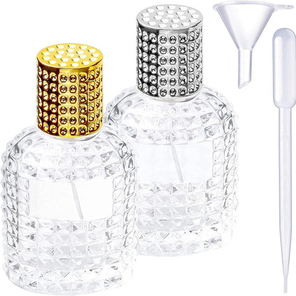 198762 - YSIMPLE Atomizues Shishesh Parfumi, Set 2 Copë, Shishe të Mbushshme për Udhtime, Kristal Bosh, për Gra dhe Vajza, Kapacitet 50ML