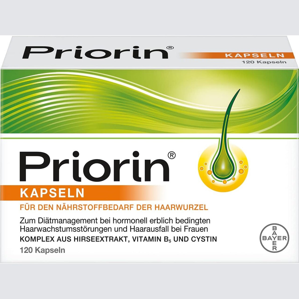 297975 - KAPSULA PRIORIN | Rënia e flokëve tek gratë | 120 kapsula | I pasur me ekstrakt meli, vitaminë B5 dhe cistinë