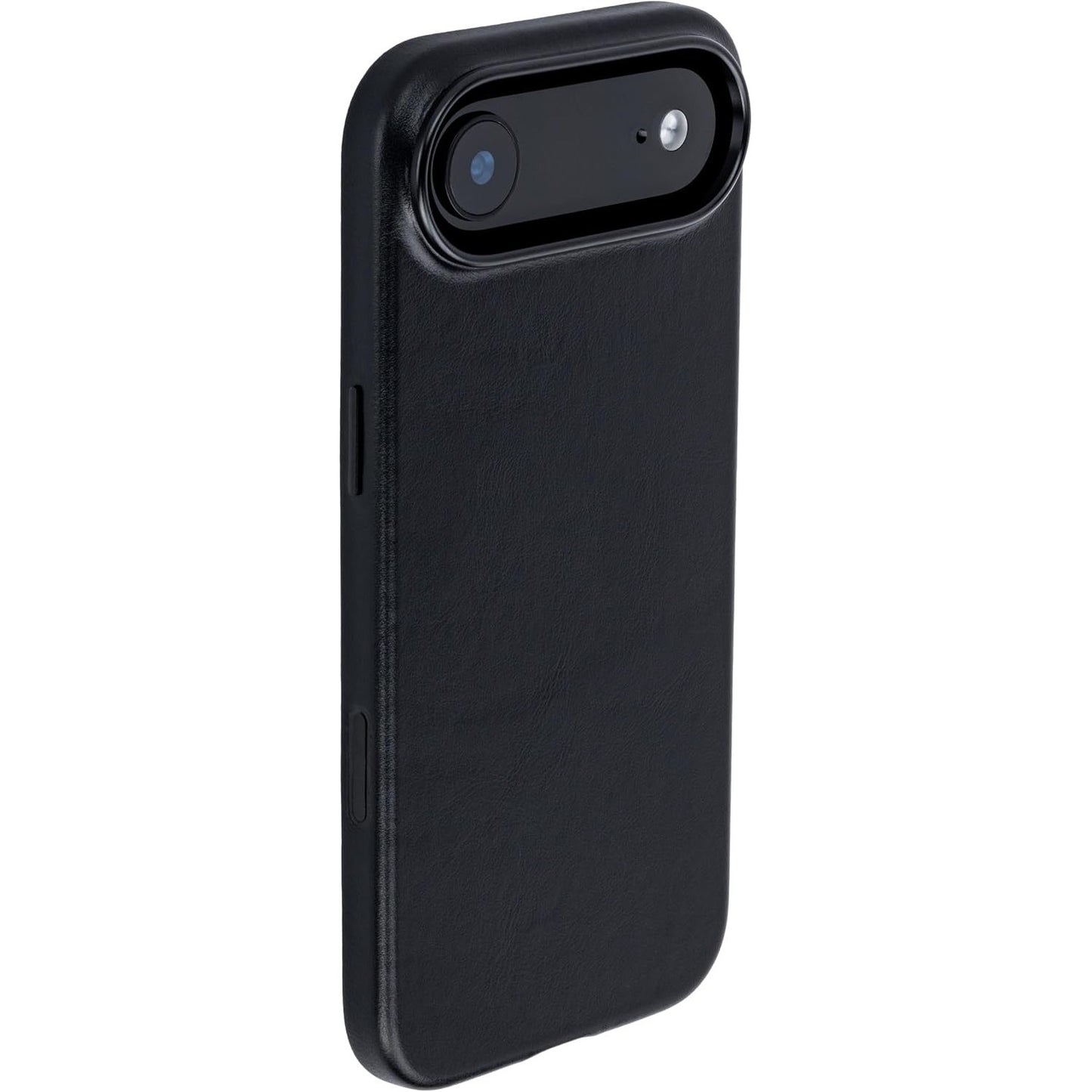 266732 - DOCKEM Mbështjellëse prej lëkure origjinale për iPhone 17 Air, e pajtueshme me MagSafe, me buton kontrolli kapacitiv të kamerës, e zezë