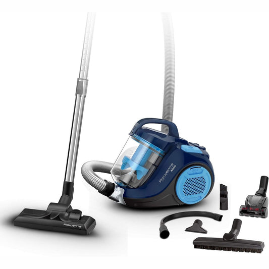 277341 - ROWENTA Fshesë me korrent Swift Power Ciklonike pa qese, Fuqi maksimale 900W, Kompakte, Filtrim i lartë, Pajisje të shumta shtesë RO2981EA, Blu, Unika