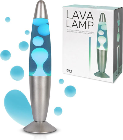 227988 - Llambë Lava Blu/Kromi 34 × 8.5 cm me 2 Llamba të Përfshira