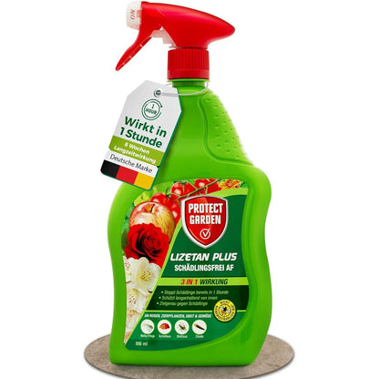 294159 - PROTECT GARDEN Lizetan Plus Pest-Free AF, Sprej 800 ml, Pa afide, Kontrollon afide dhe dëmtues në bimë zbukuruese, trëndafila, fruta dhe perime