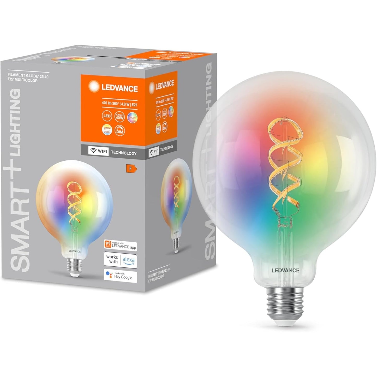 214879 - LEDVANCE Llampë LED E27 me WiFi, 4.8 W (470 Lumen), me errësim, Ngjyra e dritës RGBW (2700-6500K)