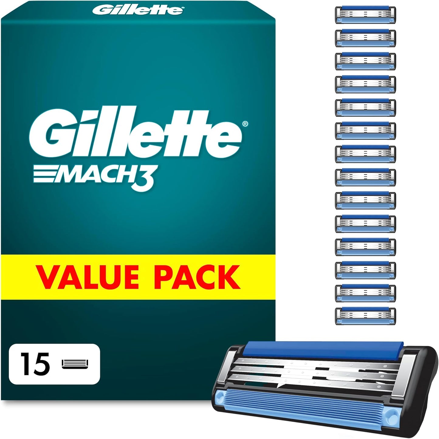 289802 - GILLETTE Brisqe rroje Mach 3 për meshkuj, pako me 15 copë