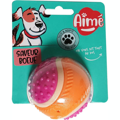 248929 - Aimé Top Qeni 5-në-1, me Shije Mishi Viçi, Lodër Interaktive/Edukative, Top 6 cm