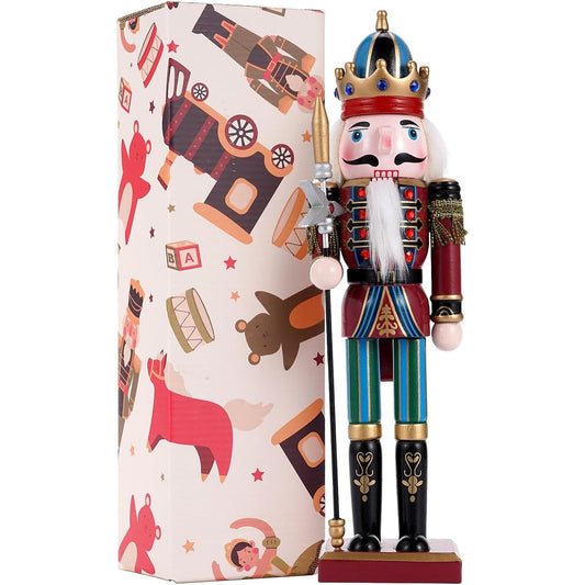 223552 - Ushtarë Arrëthyesi prej Druri Tpudn, Kukull Krishtlindjesh 30 cm, dekorim Krishtlindjesh, figura arrëthyesi, zbukurime tavoline.