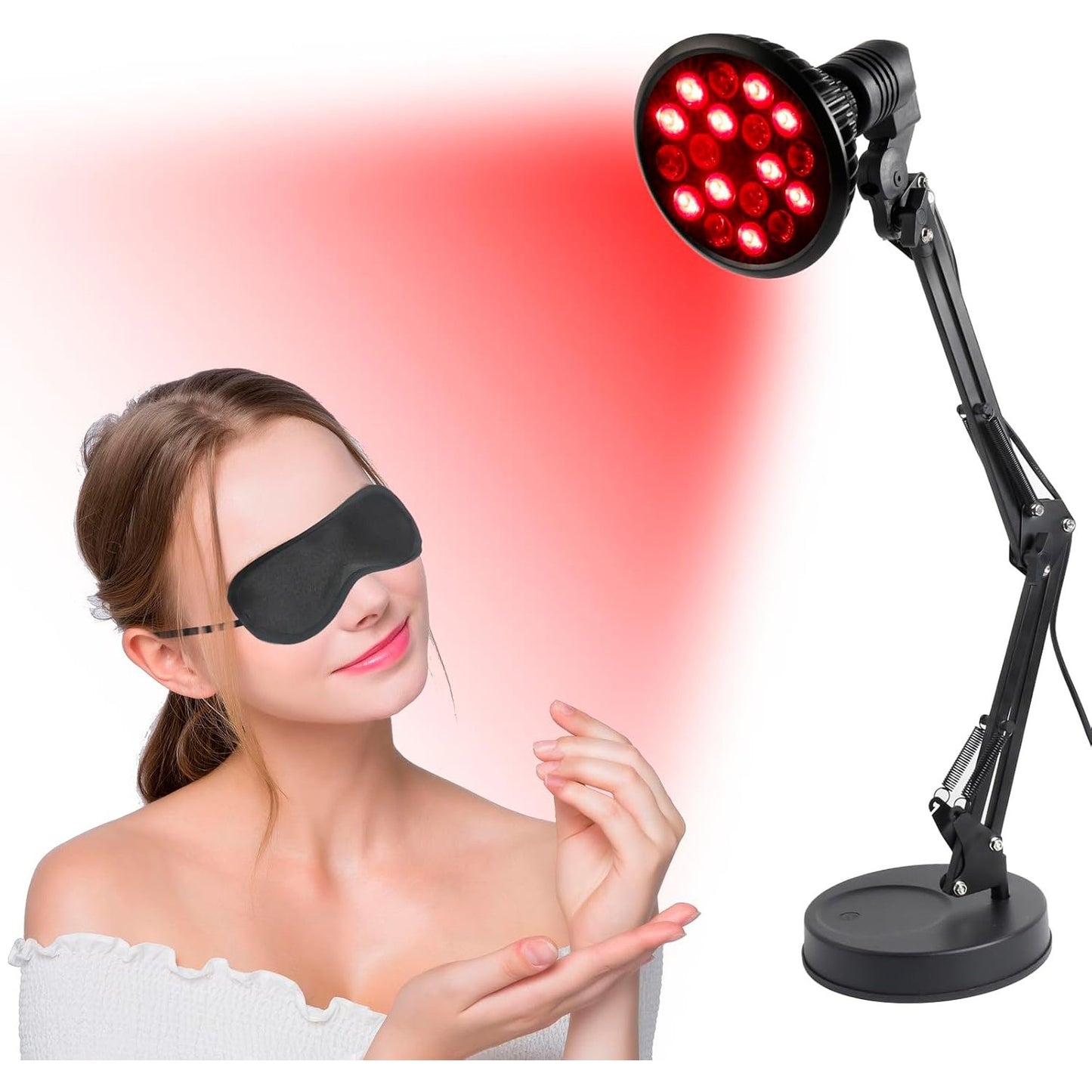 213466 - Llambë me dritë të kuqe me 18 LED, llambë infra të kuqe, 660nm dhe 850nm