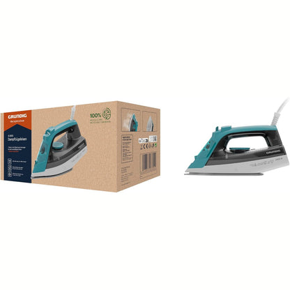 288429 - GRUNDIG Hekur me Avull SI 3550, 2400 W, Fuqi Avulli 120 g/min, Prodhim Avulli 25 g/min, Pllakë Qeramike, Rezervuar Uji 220 ml, Teknologji Kundër Gëlqeres, e Bardhë/Bruz