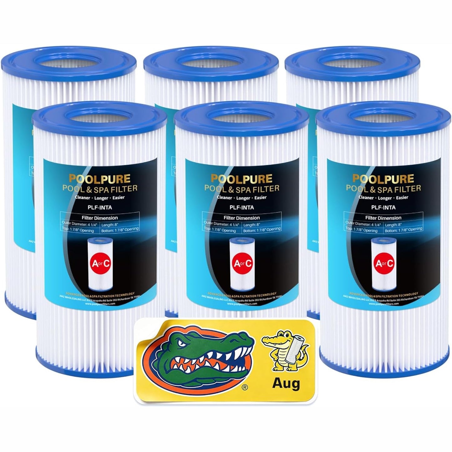 288932 - POOLPURE Filtra për tipin A ose C, të pajtueshëm me Intex 29000E/59900E, 6 copë