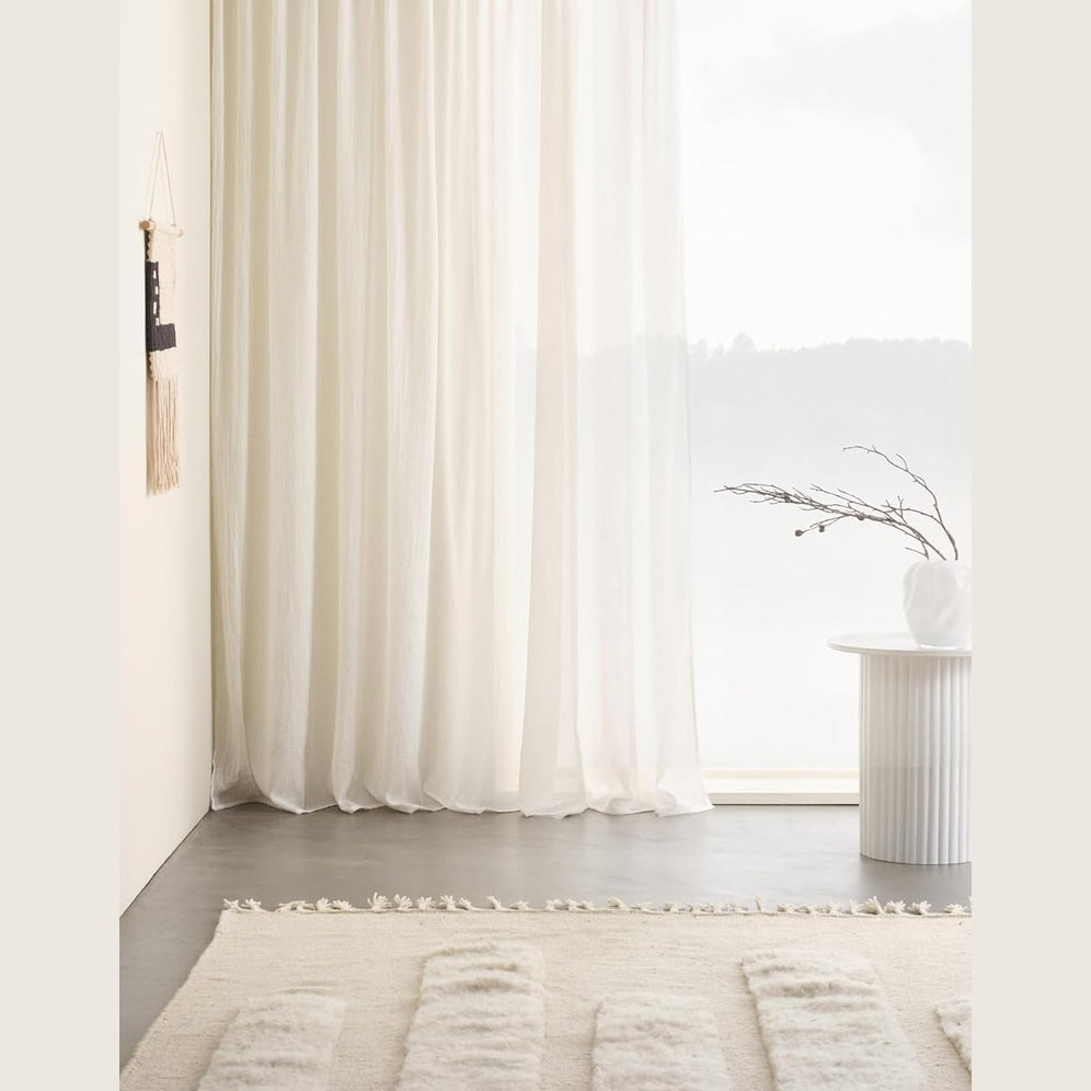 239393 - JOTEX Shtresa Shumëfunksionale për Perde, 275 cm, Përzierje Poliesteri-Pambuku, Oeko-TEX® Standard 100, Pambuk Superior - e Bardhë, 1 Panel 275 x 250 cm