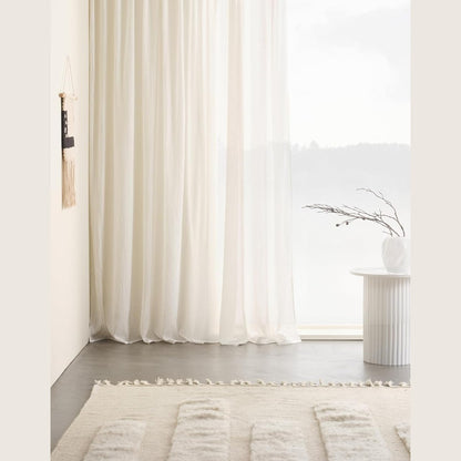239393 - JOTEX Shtresa Shumëfunksionale për Perde, 275 cm, Përzierje Poliesteri-Pambuku, Oeko-TEX® Standard 100, Pambuk Superior - e Bardhë, 1 Panel 275 x 250 cm
