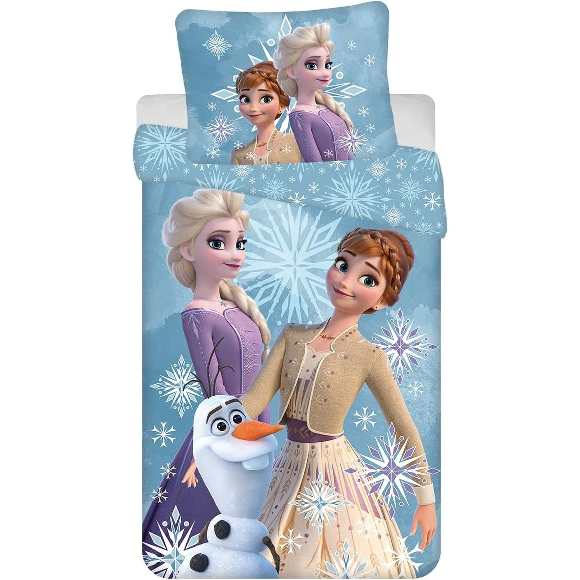 246372 - DISNEY FROZEN Set çarçafësh: Jorgan Mbretëresha e Borës Anna Elsa 135/140x200