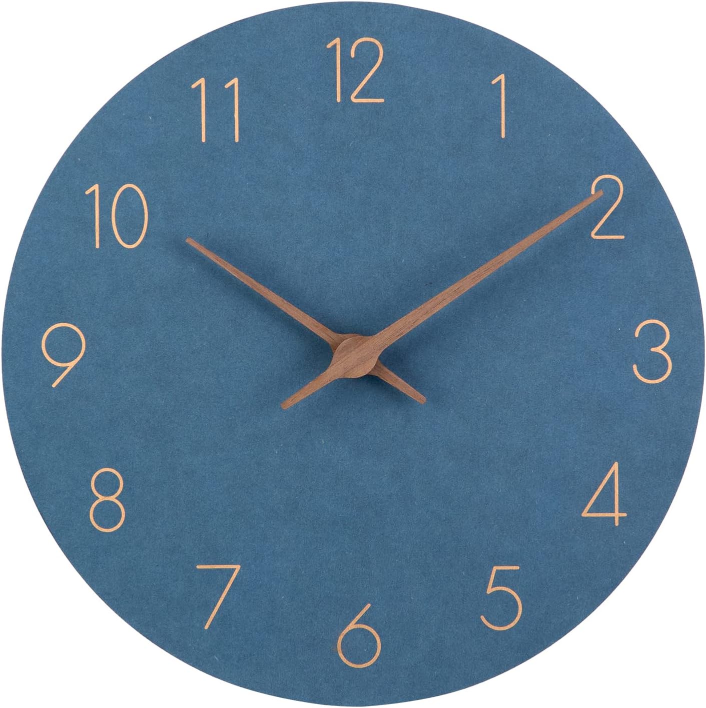 253536 - ACCSHINE ORË MURI MODERNE PREJ DRURI MDF 30 CM, ME MEKANIZËM KUARCI, PA TIK-TAK, BLU