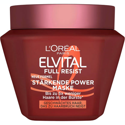318996 - L'ORÉAL PARIS Elvital Full Resist Maskë Flokësh me Aminexil dhe Biotinë, 300 ml