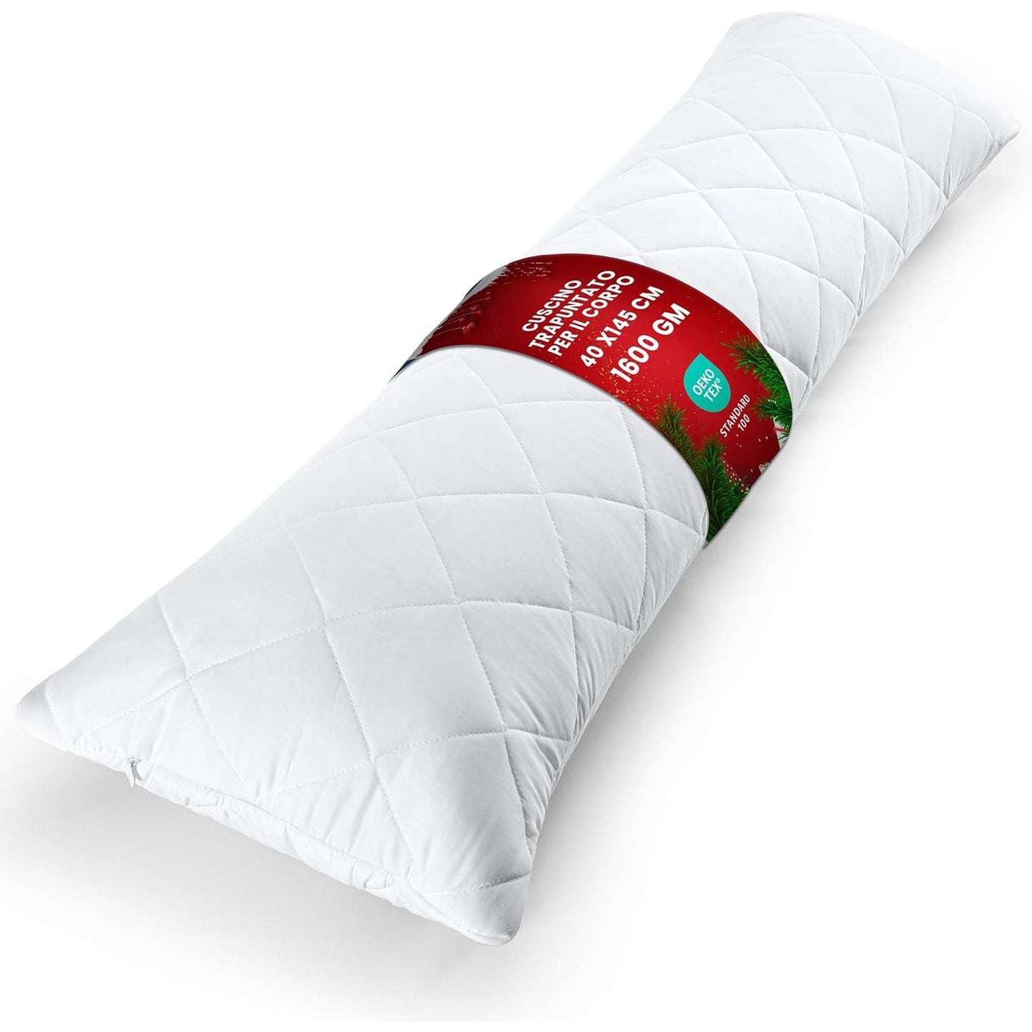 185973 - UTOPIA BEDDING Jastëk Trupi për Shtatzëni dhe Lindje, 40x145cm, Jastëk Gjumë në Anë, Mbushje prej Poliesteri të Butë, e Bardhë
