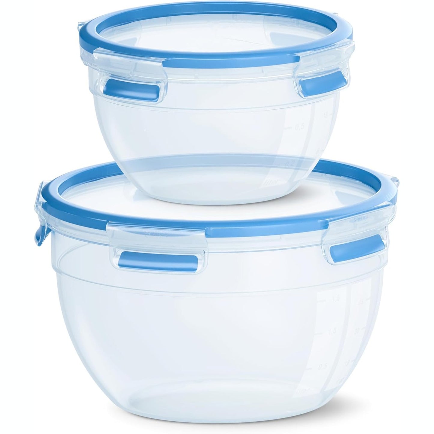 223427 - EMSA - Set enësh për ruajtjen e ushqimit, 1.1 L + 2.6 L, 100% të papërshkueshme nga rrjedhjet, transparente