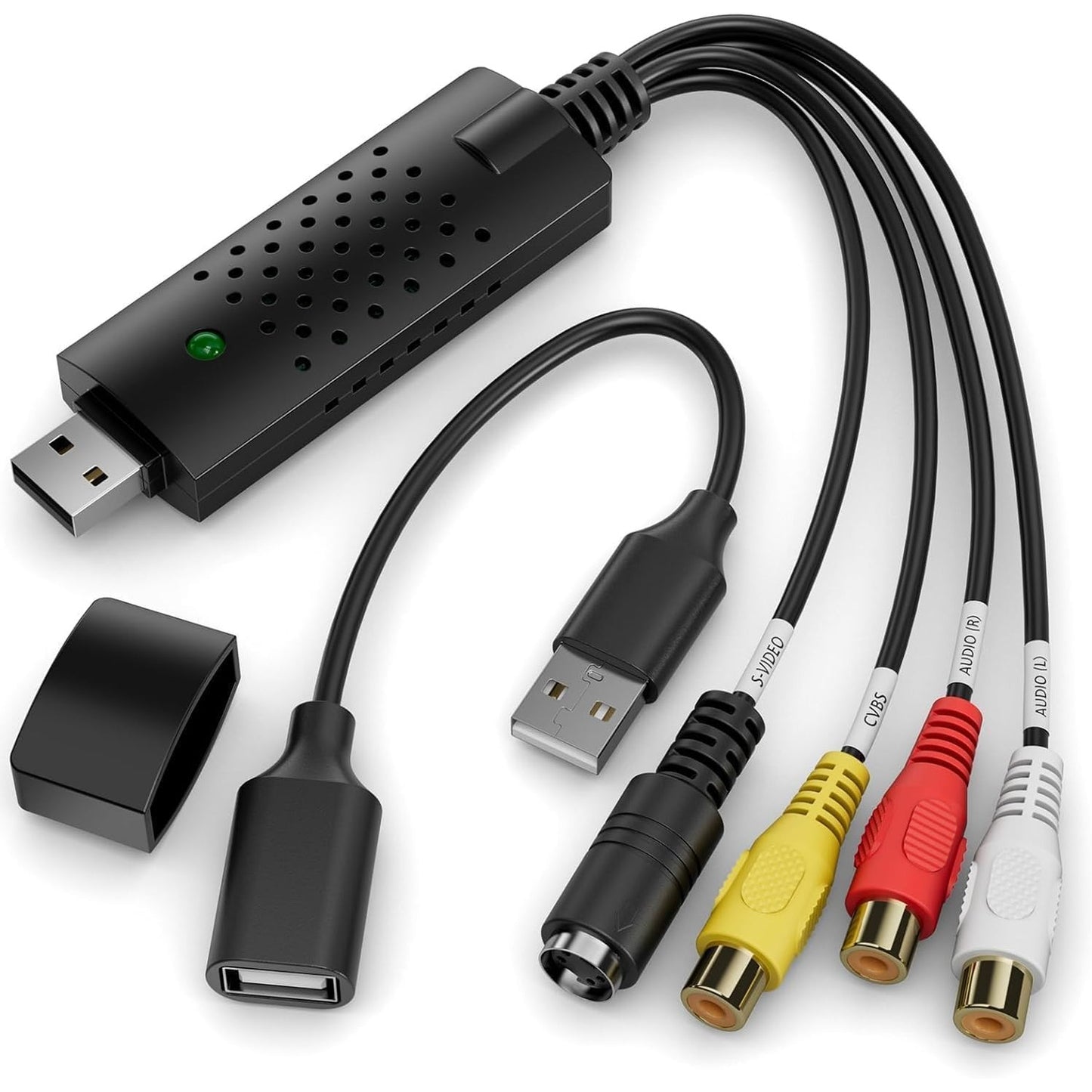 320359 - Kartë Kapjeje Videoje USB 2.0 Konvertues për RCA në USB, për PC, TV, Kamera Video, i pajtueshëm me Windows Vista