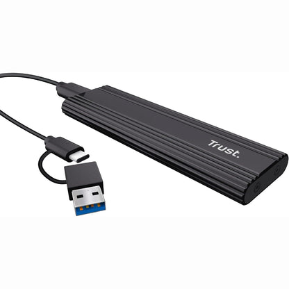 320198 - TRUST Kutia e diskut të ngurtë M.2 NVMe USB-C 10Gbps, 4TB, mbështet 2230 2242 2260 2280, FAT32/NTFS/EXT4/exFAT/APFS