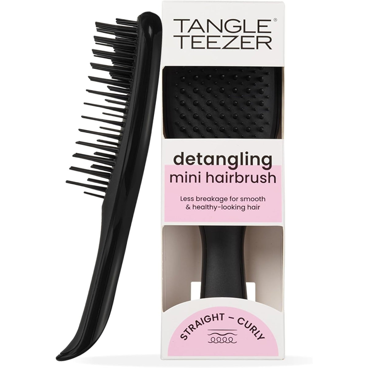 302540 - Tangle Teezer Ultimate Detangler i Vogël, Furçë Detangler për Flokë të Lagur dhe të Tharë, E Zezë
