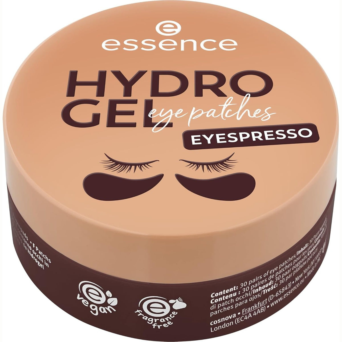 312386 - ESENCY Hydro Gel Eyespresso Arna për sytë 30 palë, ngjyrë kafe ushqyes me shkëlqim