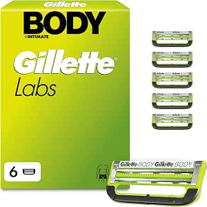 321298 - GILLETTE Brisqe rroje Labs për trup dhe intim, 6 tehe zëvendësuese origjinale, jeshile