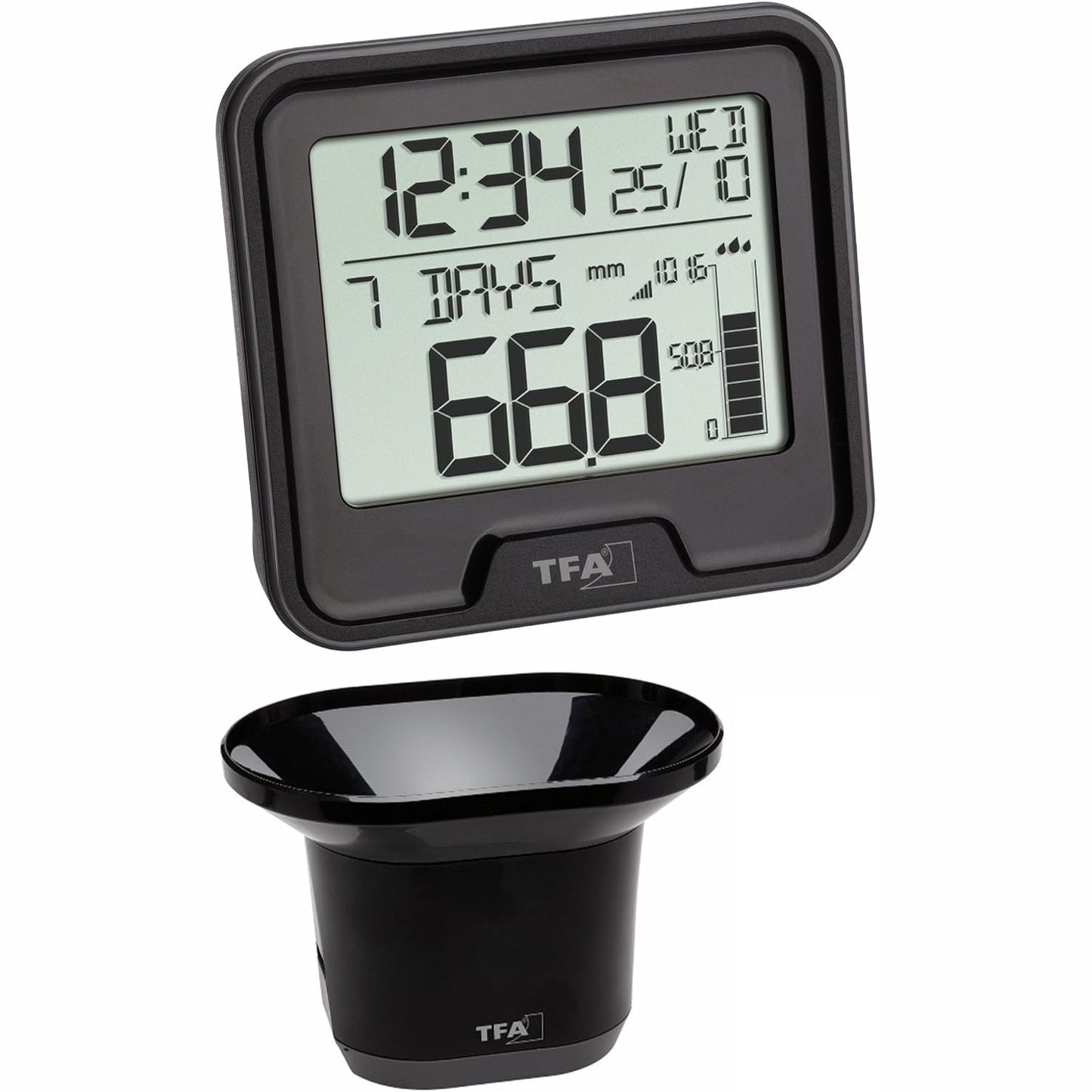 288638 - TFA DOSTMANN Matës shiu pa tel Drop, Matje e lehtë e reshjeve, Transmetim pa tel, Alarm shiu 24 orësh