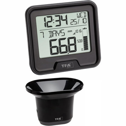 288638 - TFA DOSTMANN Matës shiu pa tel Drop, Matje e lehtë e reshjeve, Transmetim pa tel, Alarm shiu 24 orësh