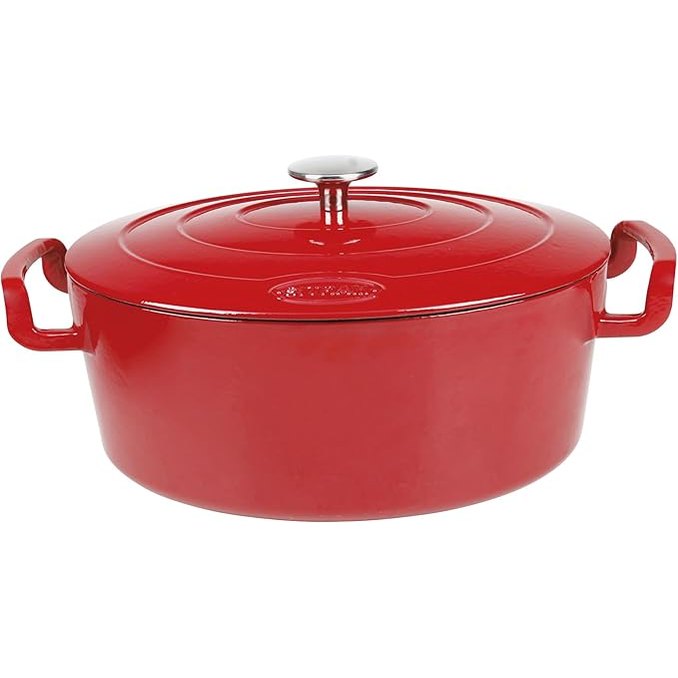 151240 - Sitram 711088 Tavë (tenxhere) Ovale prej Gize, Ngjyrë e Zezë, 6.5 L