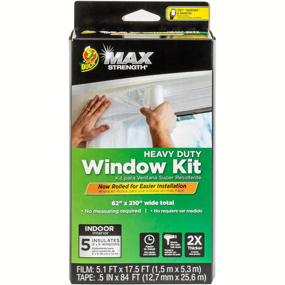 222789 - Duck MAX Strength – Kit Izolimi për Dritare, përshtatet deri në 5 Dritare, 62 in. x 210 in., Transparent