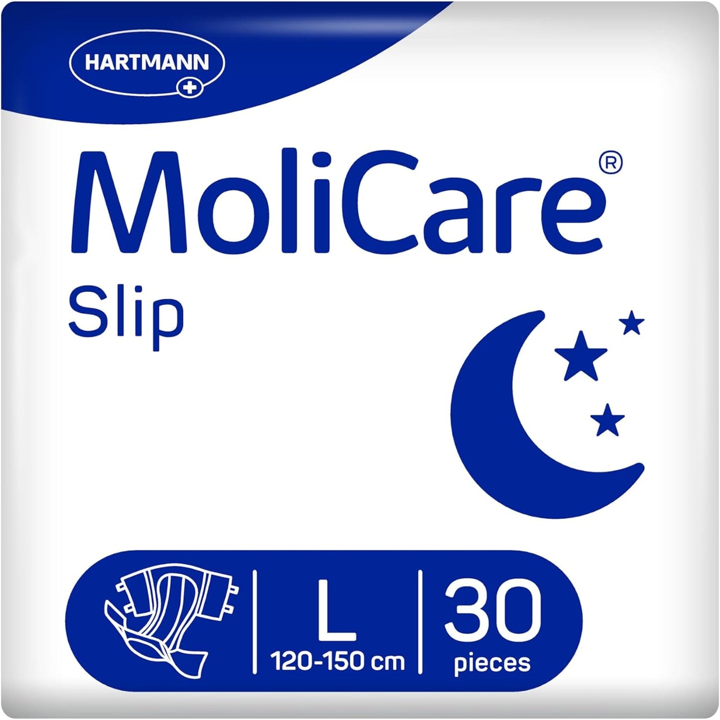 316471 - MOLICARE Pelena Slip Night, mbathje për mbrojtje gjatë natës, L (100-150 cm), 30 copë