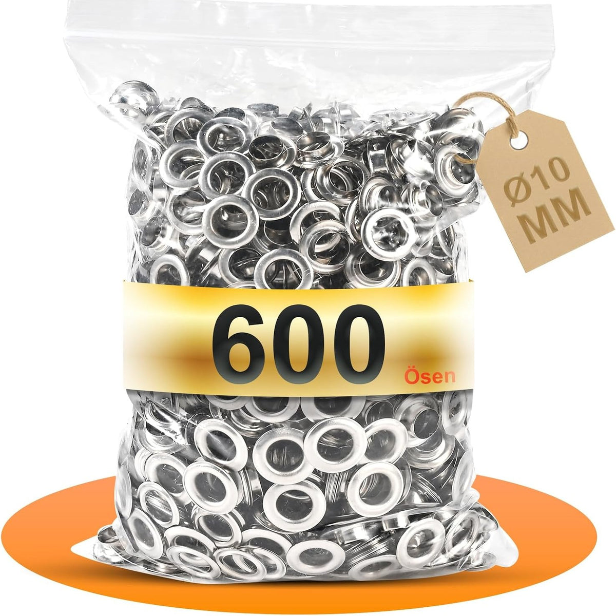 314885 - Philtool Vrima për Tenda 10 mm, 600 copë Vrima për Tenda prej Çeliku Inoks