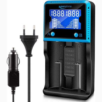 319963 - KEENSTONE KARIKUES BATTERIE 18650, KARIKUES UNIVERSAL INTELIGJENT ME EKRAN LCD PËR BATERI RIKARIKUESHME NI-MH NI-CD LI-ION LIFePO4 IMR AA AAA 10440 14500 16340 26650