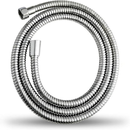 289350 - OFFO Tub dushi fleksibël prej çeliku inox, 2m, lidhje standarde G1/2 inç, pa rrjedhje, kundër përdredhjes, i lehtë për t'u pastruar, krom