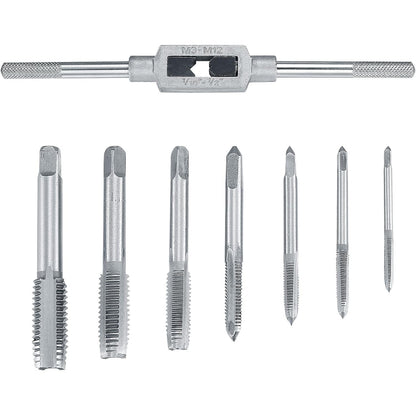 165296 - STANLEY Set Çelësash Rubineti me 8 Pjesë - Fileto Metalike të Rregullueshme, M3/M4/M5/M6/M8/M10/M12 - të përfshira Vidë me Kthesë për Fileto