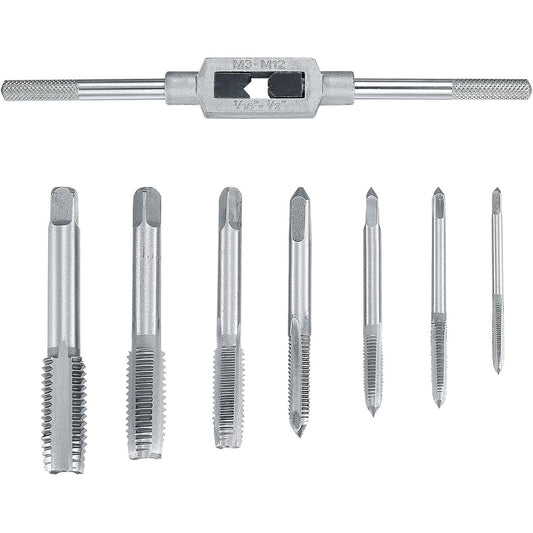 165296 - STANLEY Set Çelësash Rubineti me 8 Pjesë - Fileto Metalike të Rregullueshme, M3/M4/M5/M6/M8/M10/M12 - të përfshira Vidë me Kthesë për Fileto