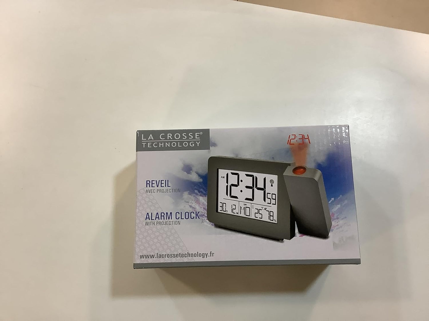 255623 - LA CROSSE TECHNOLOGY Orë alarmi me radio WT522, projektim, Argjendtë, Gri, 167.9 x 99 x 38.5 mm