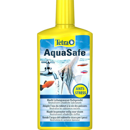 223683 - TETRA AquaSafe Kondicioner uji 500 ml për akuarium, neutralizon substancat e dëmshme