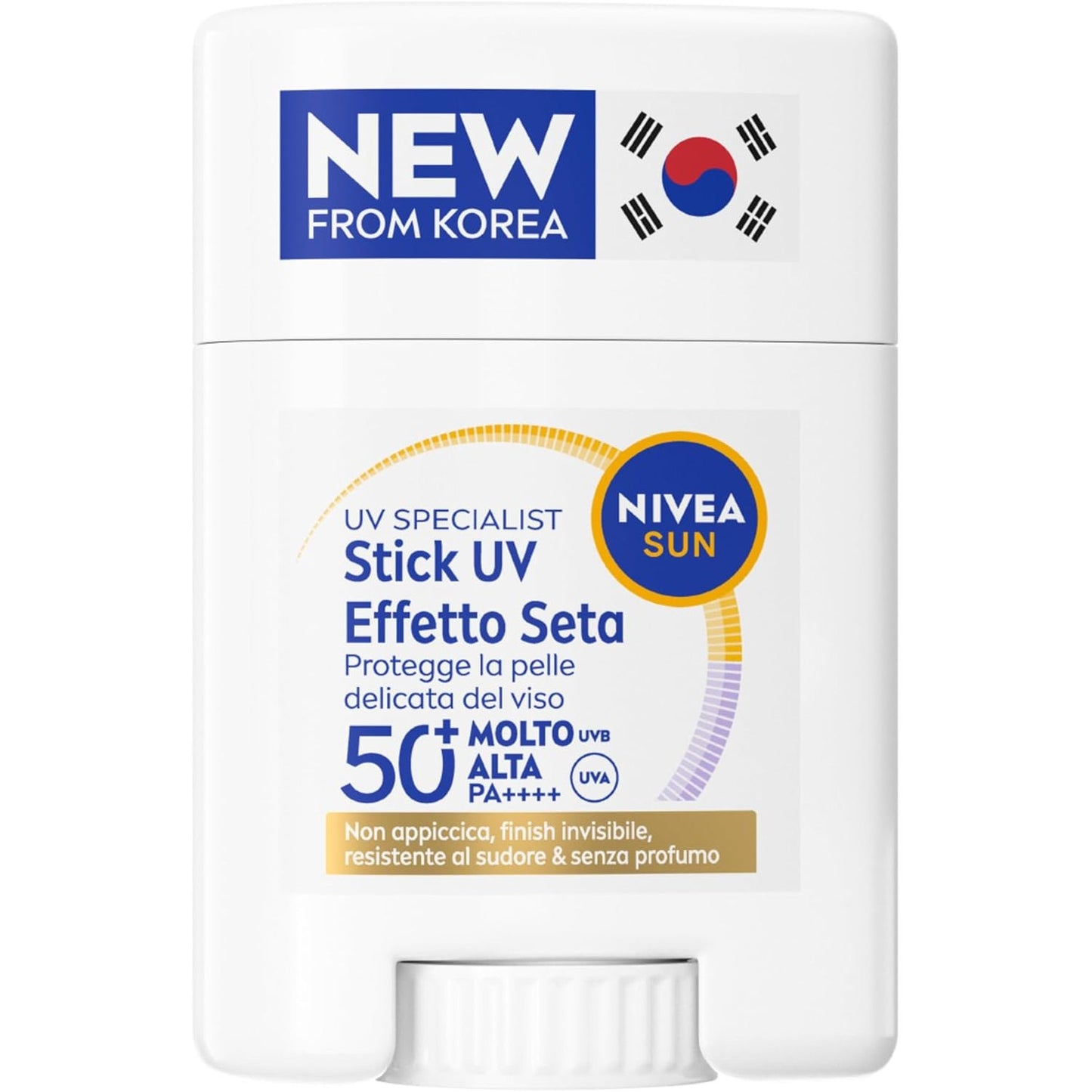 272372 - NIVEA SUN UV Viso Specialist Stick UV Silk Effect, SPF 50+, 15 g, Krem mbrojtës nga dielli për fytyrën, mbrojtje ultra e lehtë dhe e padukshme, kujdes për lëkurën koreane pa parfum