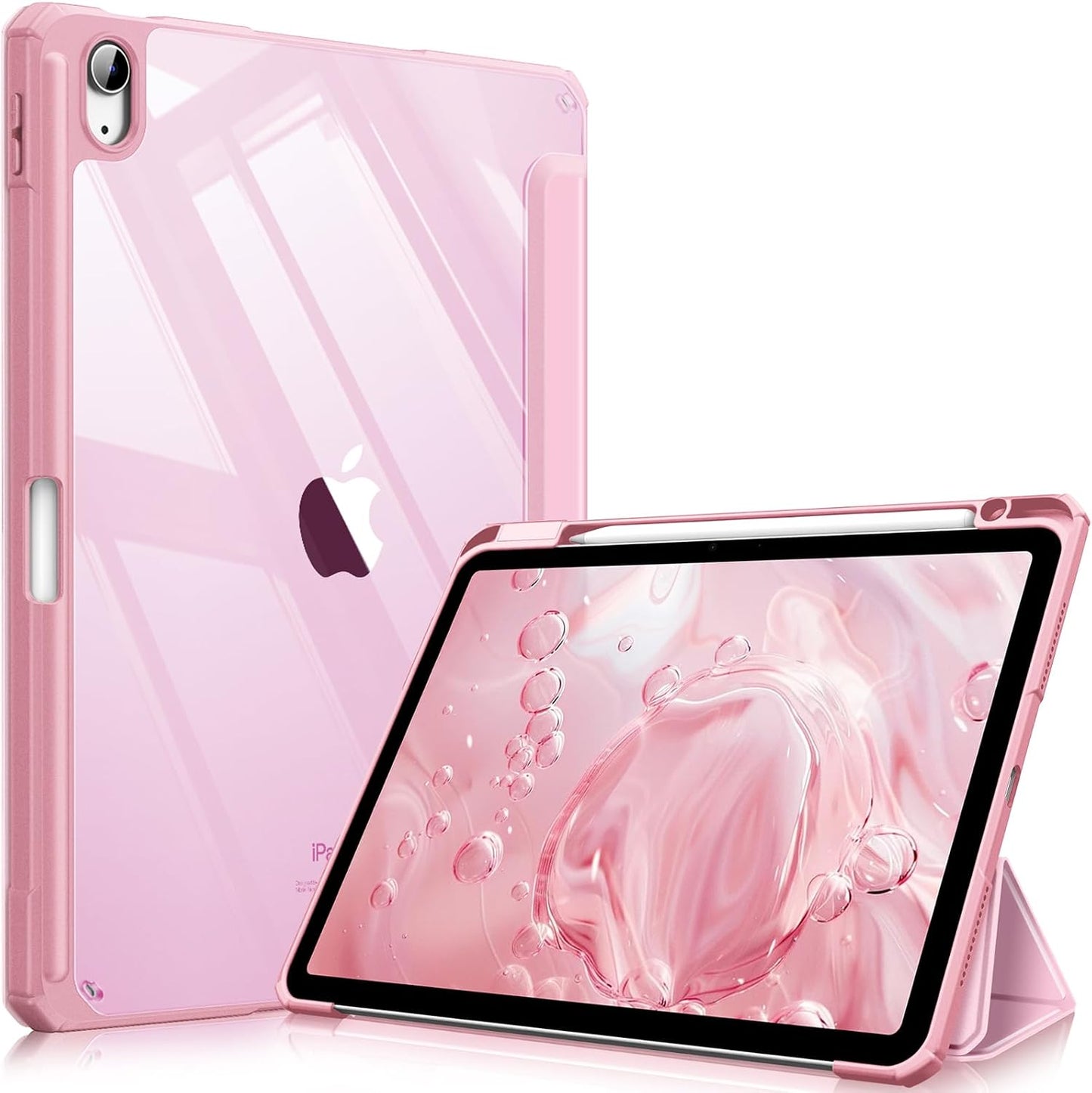 274452 - FINTIE Mbështjellëse për iPad Air 11 inç M4/M3/M2 (2026/2025/2024) dhe iPad Air 5/4 10.9 inç (2022/2020) - Mbështjellëse transparente rezistente ndaj goditjeve, Rozë Sakura
