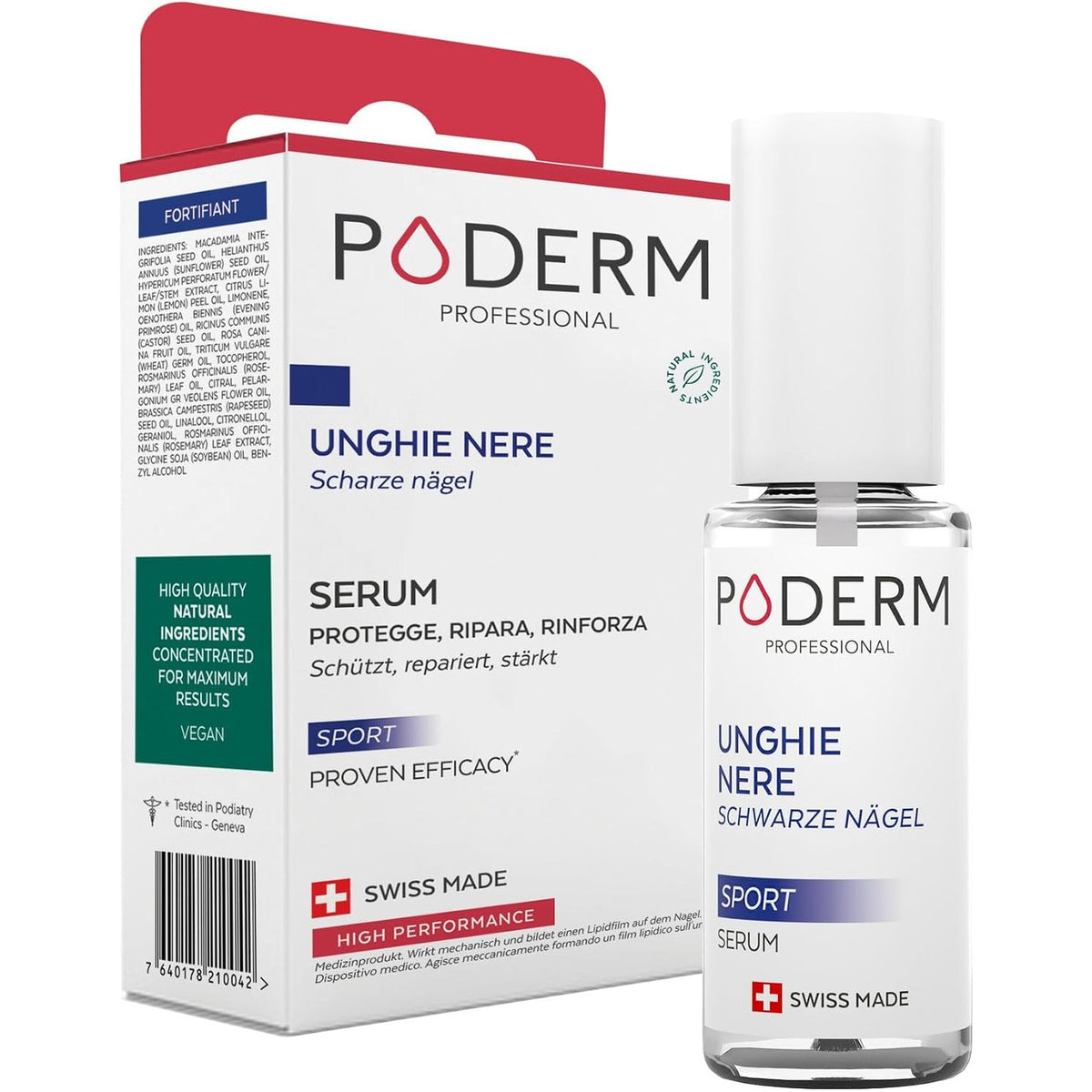 303107 - PODERM - THONJ TË TRAUMATIZUAR BLU | Trajtim bimor kundër hematomave, kërpudhave dhe baktereve | Riparime dhe kujdes | Kujdes profesional për këmbët dhe duart | E thjeshtë dhe e shpejtë | Prodhuar në Zvicër