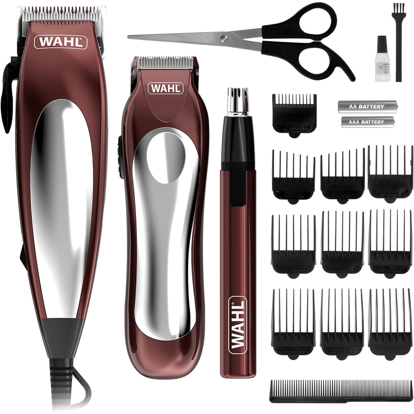 316056 - WAHL Set Dhurate për Makinë Qethëse Flokësh Home Pro Combo 3-në-1, Makinë Qethëse Flokësh për Burra, Makinë Rroje me Kabllo, Prerëse Mjekre