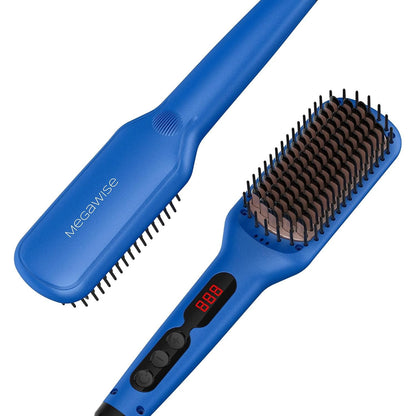 316509 - MEGAWISE Furçë Drejtuese Jonike Qeramike Pro - Ngrohet shpejt në 20 sekonda, fikje automatike, mbrojtje nga djegia, tension i dyfishtë, kabllo energjie e kthyeshme - Stilim në shtëpi (e kuqe domatesh)