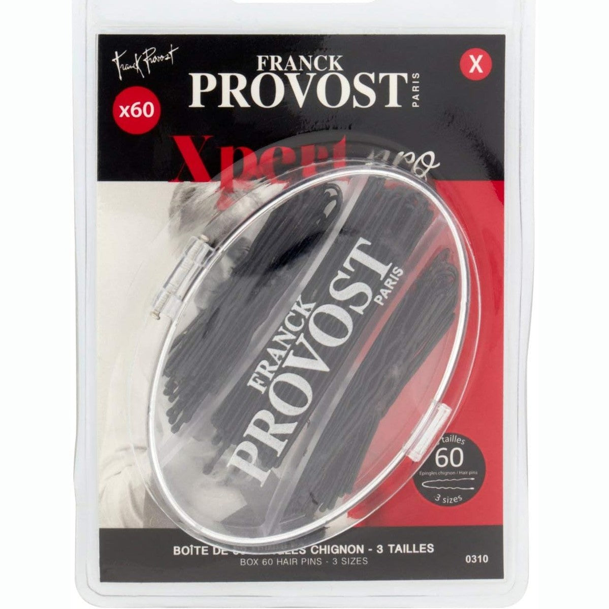 312457 - FRANCK PROVOST Kapëse flokësh për nyje flokësh, 60 copë